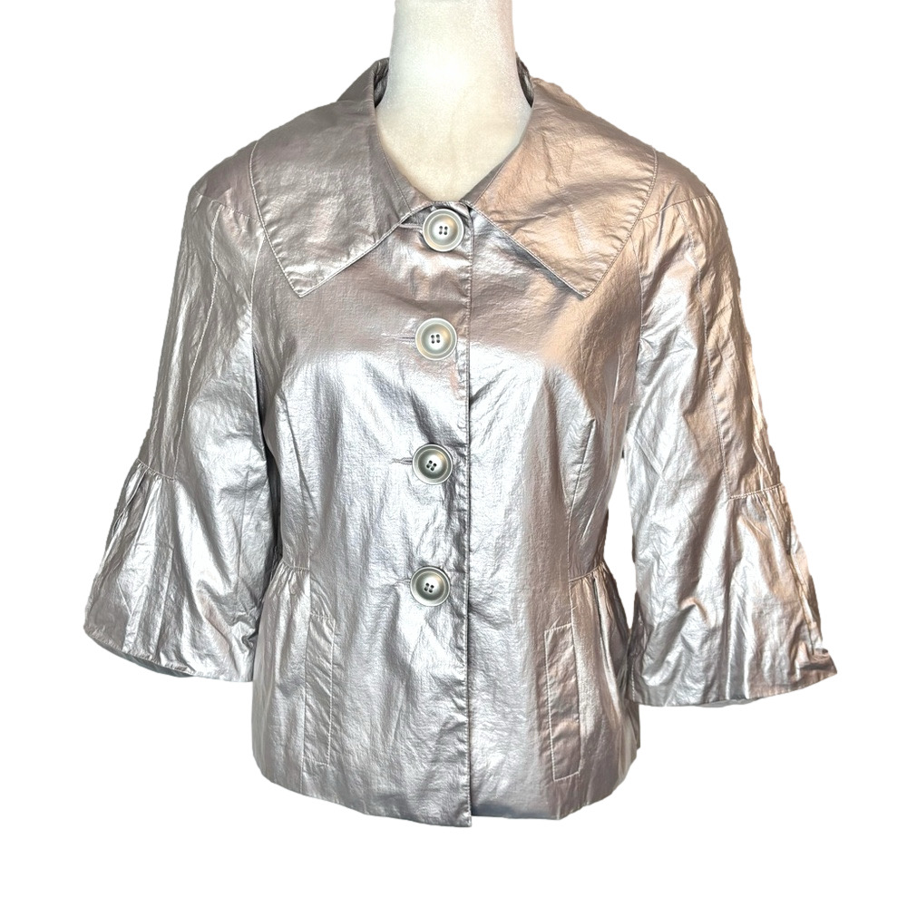 D One metallic silver jacket
